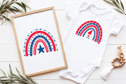 American rainbows bundle. Cute patriotic clipart SVG SVG LaBelezoka 