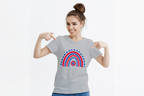 American rainbows bundle. Cute patriotic clipart SVG SVG LaBelezoka 