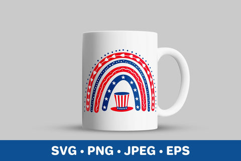 American rainbows bundle. Cute patriotic clipart SVG SVG LaBelezoka 