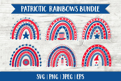 American rainbows bundle. Cute patriotic clipart SVG SVG LaBelezoka 