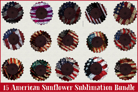 American Sunflower Sublimation Bundle Sublimation Rupkotha 
