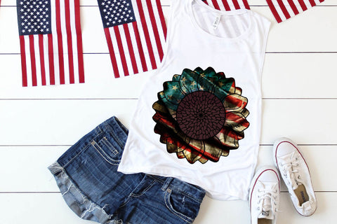 American Sunflower Sublimation Sublimation Rupkotha 