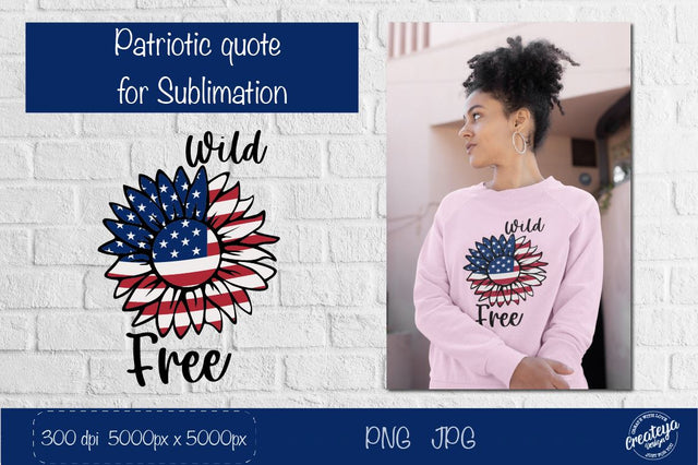 American sunflower, Sunflower US flag, Red white and blue sunflower Sublimation Createya Design 