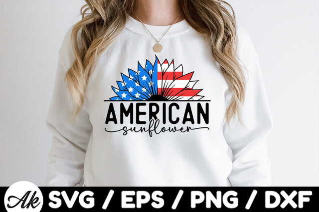 American sunflower svg SVG akazaddesign 