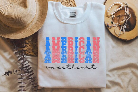 american sweetheart,fourth of july svg,rtro svg,png,t-shirt SVG BB Type Studios 