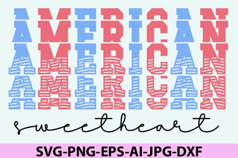 american sweetheart,fourth of july svg,rtro svg,png,t-shirt SVG BB Type Studios 