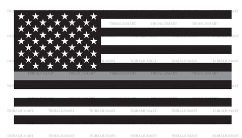 American Thin Gray Line flag SVG TribaliumArtSF 