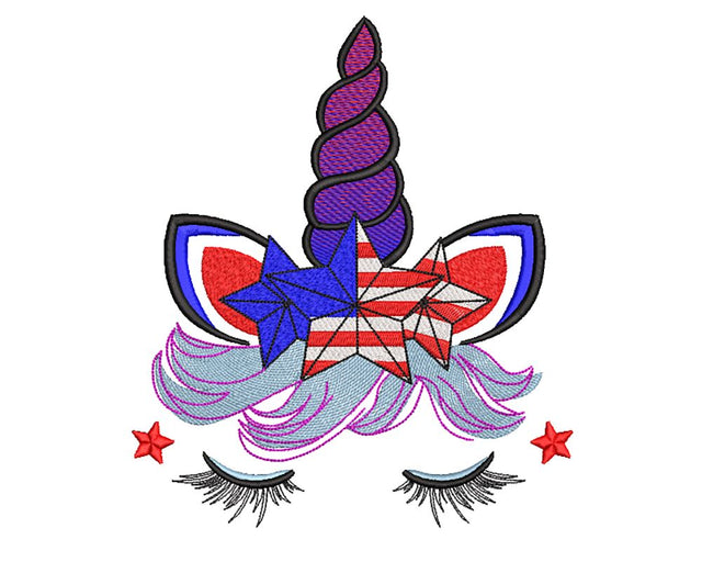 American Unicorn Machine Embroidery Design Embroidery/Applique DESIGNS Canada Embroidery 