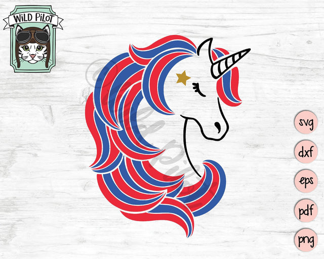 American Unicorn SVG Cut File SVG Wild Pilot 