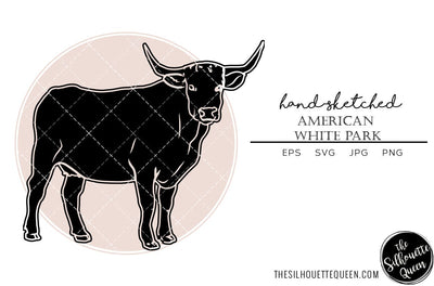 American White Park Sketch Vector SVG Loveleen Kaur 