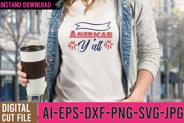 American Y'all SVG Cut FIle SVG BlackCatsMedia 