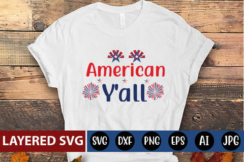 American Y'all SVG cut file SVG Blessedprint 