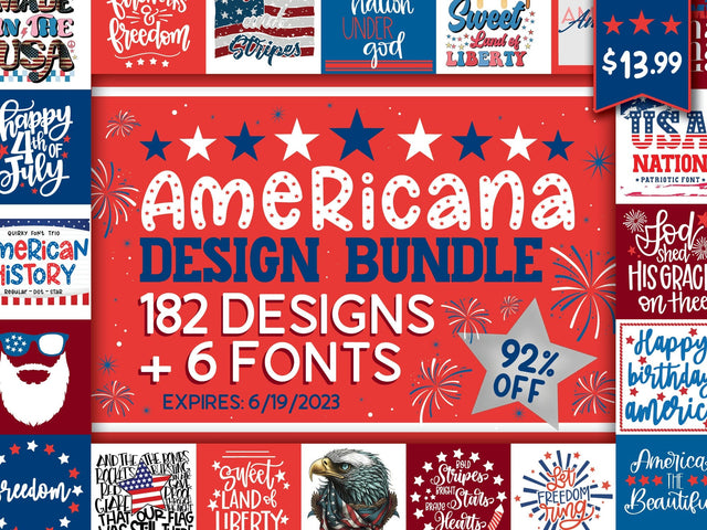 Americana Design Bundle Bundle So Fontsy Design Shop 