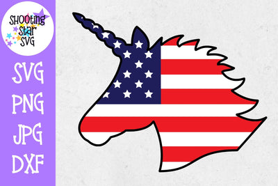 Americorn American Flag Unicorn - Fourth of July SVG SVG ShootingStarSVG 