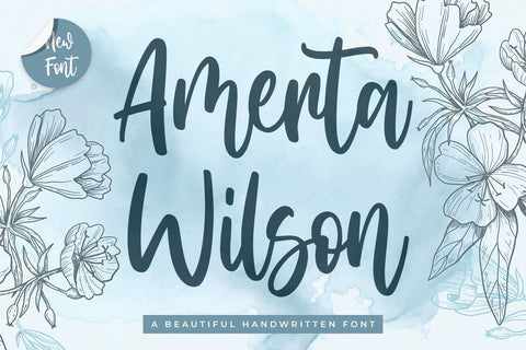 Amerta Wilson - Modern Script Font Font Creakokun Studio 