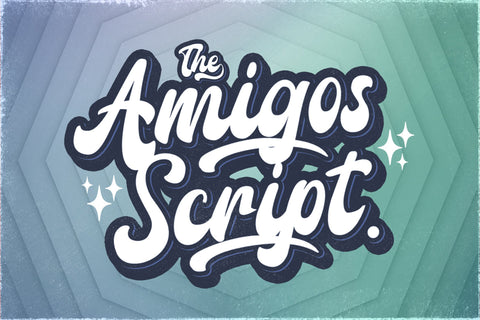 Amigos Script - Retro Bold Script Font Font StringLabs 