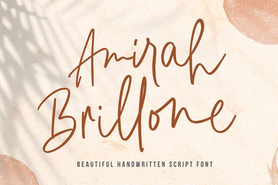 Amirah Brillone Signature Font Font Kotak Kuning Studio 