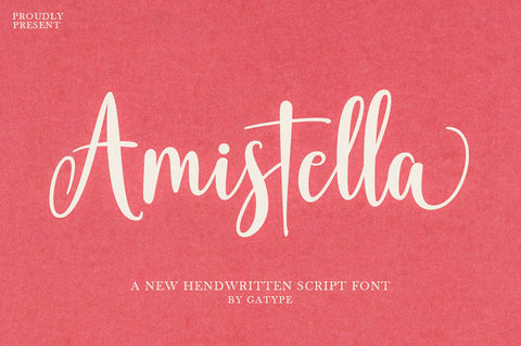 Amistella Script Font gatype 