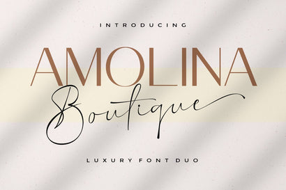 Amolina Boutique Font Duo Font AngelStudio 