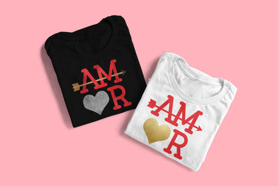 AMOR con Corazón y Flecha SVG Designed by Geeks 