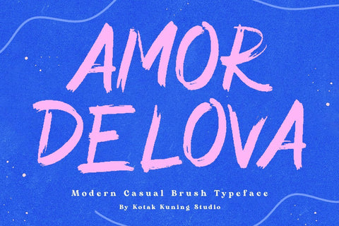 Amor Delova Brush Font Font Kotak Kuning Studio 