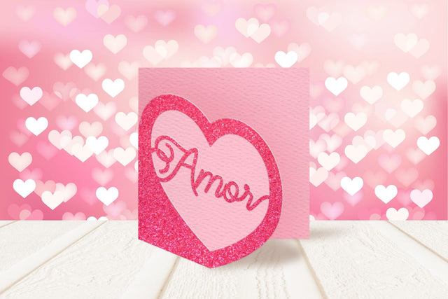 Amor Heart Layered Papercut Card SVG SVG Risa Rocks It 
