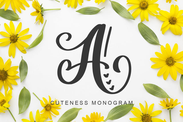 Amorah Monogram Font Abo Daniel Studio 