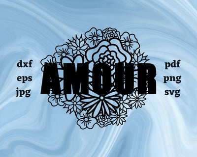 Amour Mandala SVG Cut file SVG Northern Light SVG 