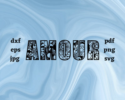 Amour Mandala SVG Cut file SVG Northern Light SVG 