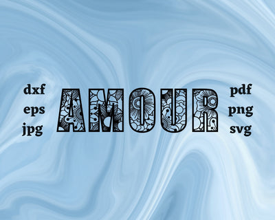 Amour Mandala SVG Cut file SVG Northern Light SVG 