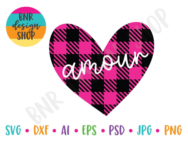 Amour Plaid Heart SVG SVG BNRDesignShop 