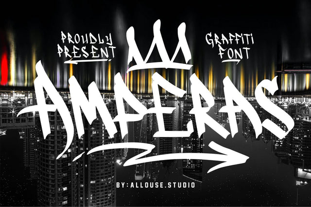 Amperas - Graffiti Font Font Allouse.Studio 