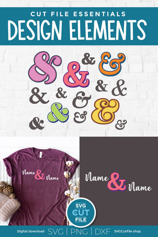 Ampersands SVG-colorful rainbow amperstand svg SVG SVG Cut File 