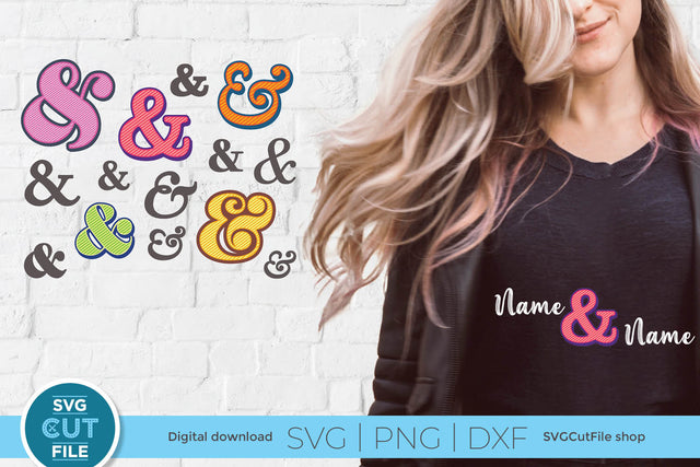 Ampersands SVG-colorful rainbow amperstand svg SVG SVG Cut File 