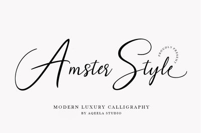 Amster Style Font azkiyaazka026 