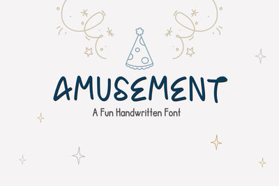 Amusement - Cute Handwriting Font Font ChiraaDesign 