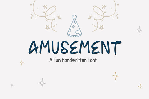 Amusement - Cute Handwriting Font Font ChiraaDesign 