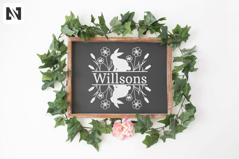 An Easter Bunny Monogram Svg Vector File - Easter Svg SVG Pinoyart Kreatib 