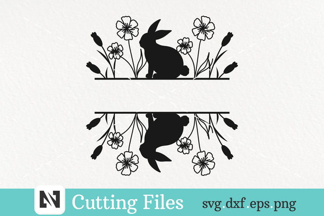 An Easter Bunny Monogram Svg Vector File - Easter Svg SVG Pinoyart Kreatib 