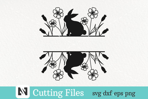 An Easter Bunny Monogram Svg Vector File - Easter Svg SVG Pinoyart Kreatib 