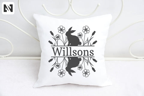 An Easter Bunny Monogram Svg Vector File - Easter Svg SVG Pinoyart Kreatib 