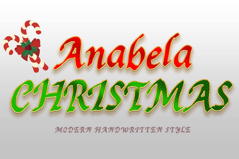 Anabela Christmas Font Prasetya Letter 