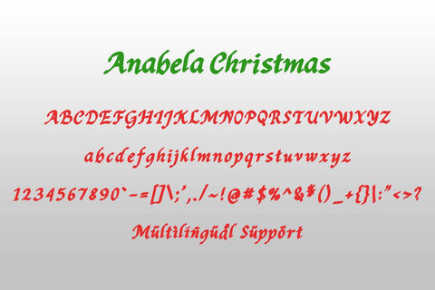 Anabela Christmas Font Prasetya Letter 