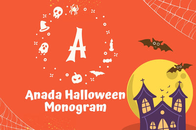 Anada Halloween Monogram Font Attype studio 