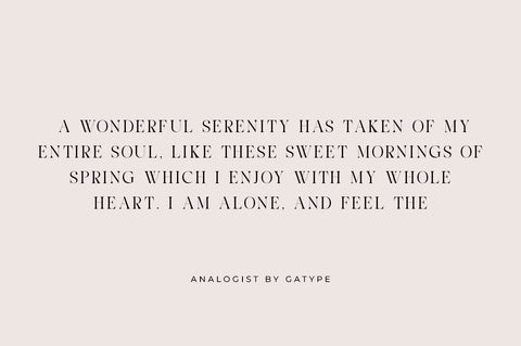 Analogist Font gatype 