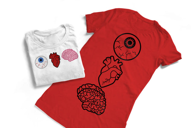 Anatomical Eye Heart Brains Halloween Zombie SVG Design SVG Designed by Geeks 