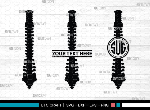 Anatomy Spine monogram, Anatomy Spine Silhouette, Anatomy Spine SVG, Human Spine Svg, Anatomy Svg, Spine Svg, Spine Svg, SB00137 SVG ETC Craft 
