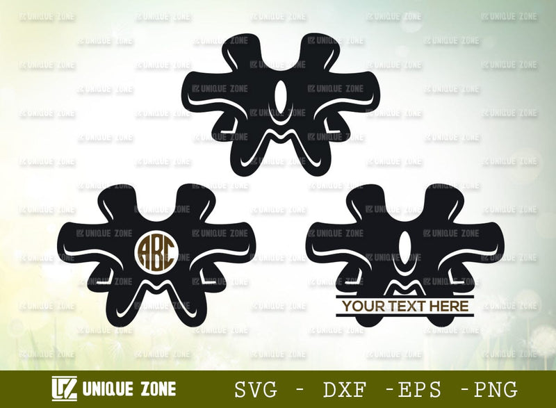 Anatomy Spine Monogram SVG Cut File, Anatomy Svg, Human Spine Svg, Spine Svg, Bones Svg, Spinal Cord Svg, Skeleton Svg, Physiotherapy Svg SVG Unique Zone 