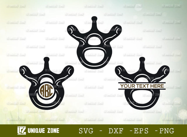 Anatomy Spine Monogram SVG Cut File, Anatomy Svg, Human Spine Svg, Spine Svg, Bones Svg, Spinal Cord Svg, Skeleton Svg, Physiotherapy Svg SVG Unique Zone 