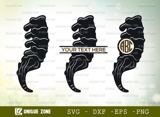 Anatomy Spine Monogram SVG Cut File, Anatomy Svg, Human Spine Svg, Spine Svg, Bones Svg, Spinal Cord Svg, Skeleton Svg, Physiotherapy Svg SVG Unique Zone 